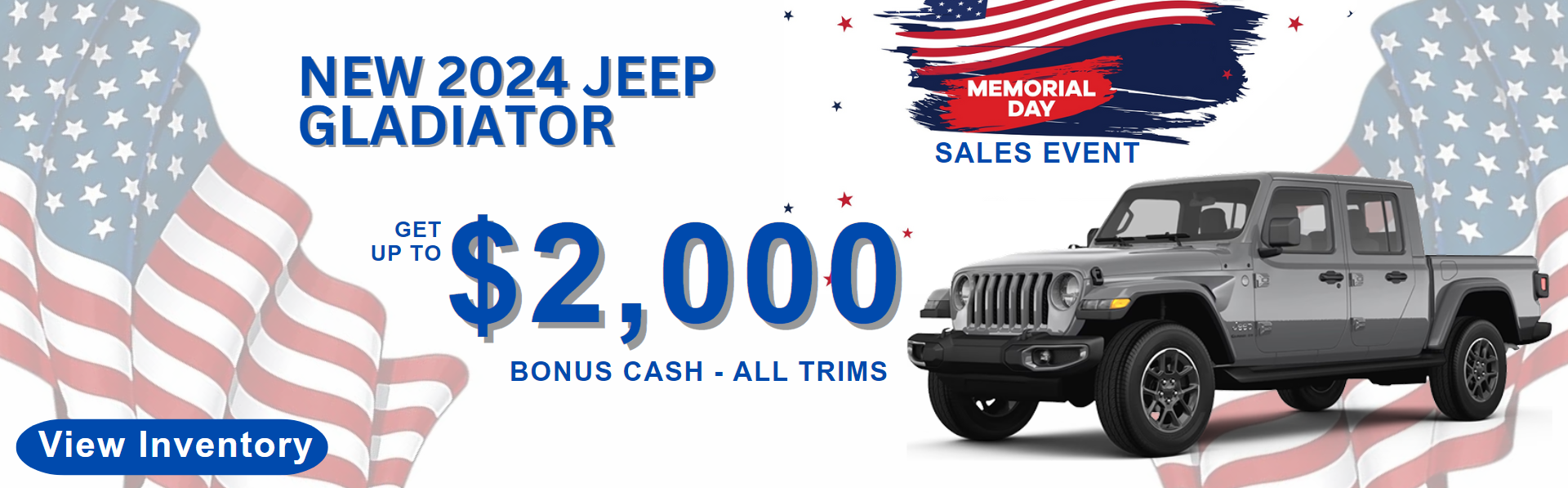 New 2024 Jeep Gladiator Bonus Cash
